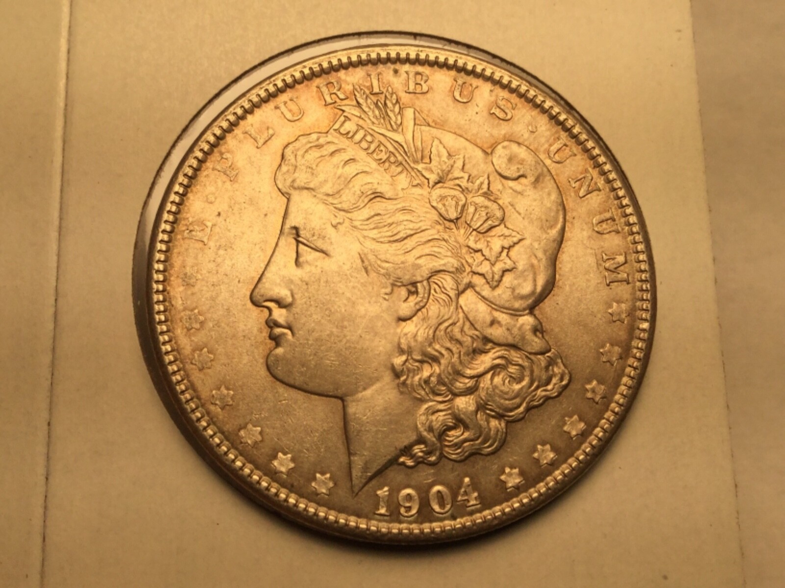 1904 Morgan Dollar in almost uncirculated plus