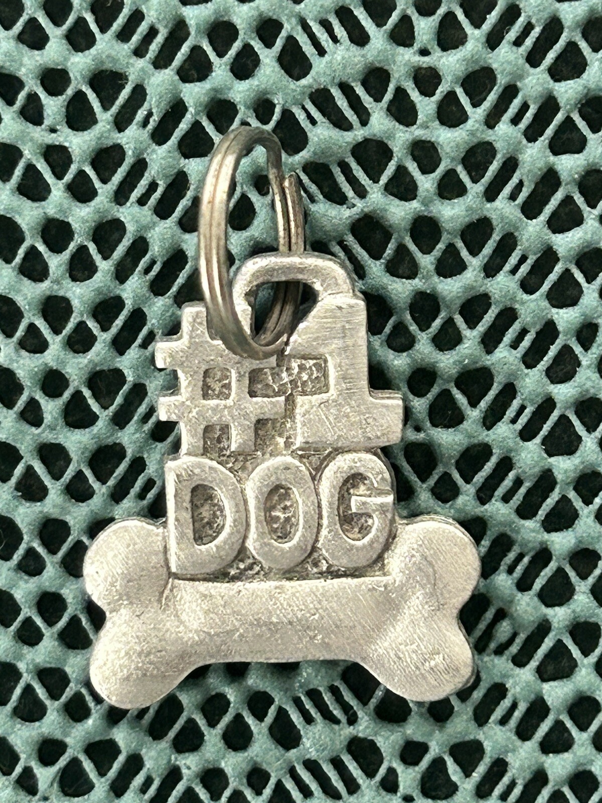 Pewter Dog Collar Charm ~ #1 Dog ~ Comes on Colorful  Gift Card