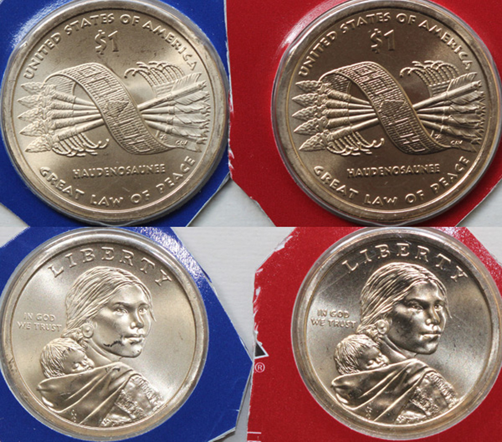 2010 P and D Sacagawea Dollar BU 2 Coins from US Mint Set Native American UNC