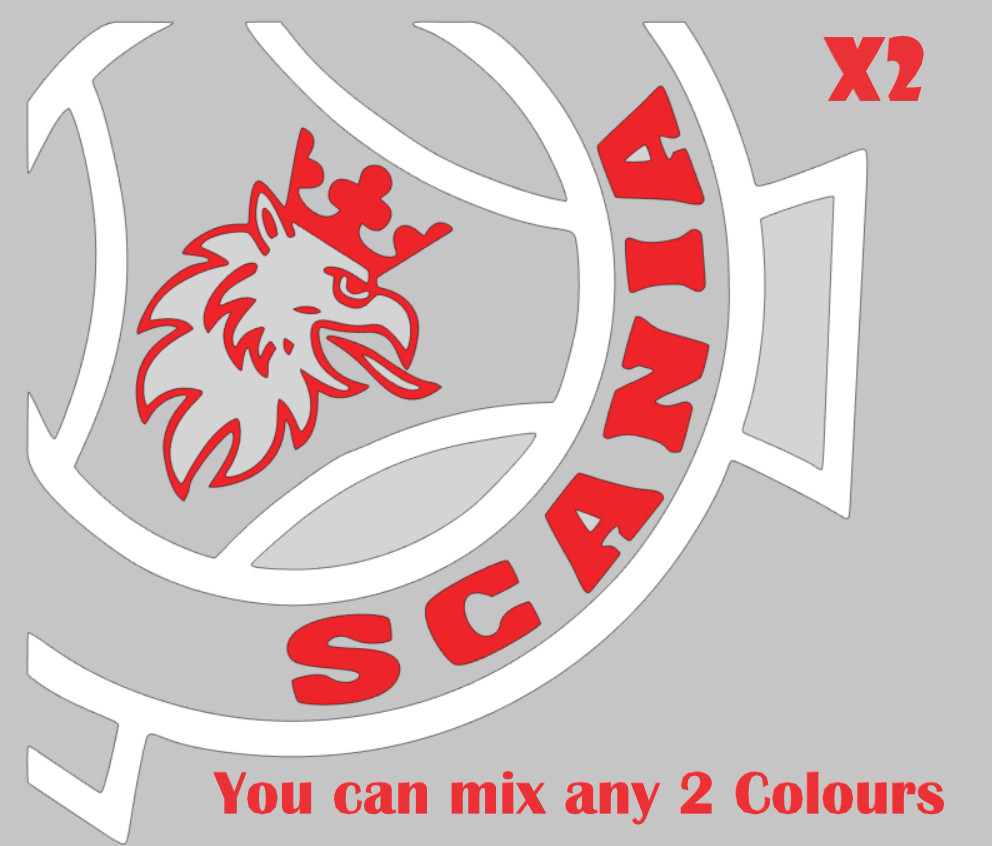 Scania With Griffin Truck Stickers Vinyl Cab Window R/S Series Next Gen