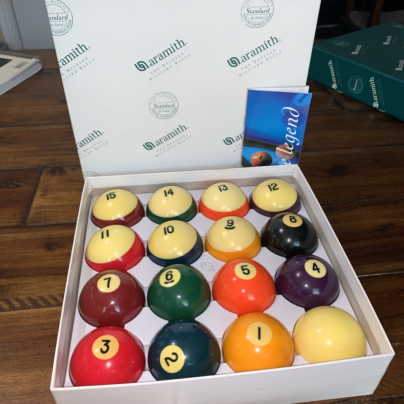 Genuine Belgian Aramith Crown Standard Pool/Billiard Ball Set Phenolic Resin