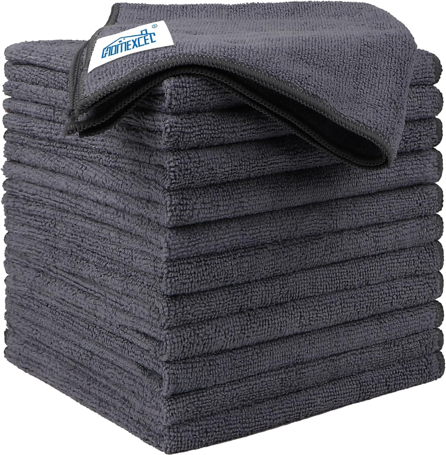 Microfiber Cleaning Cloth 12 Pack, 12.5 X 12.5 Inch Microfiber Towels for Cars,