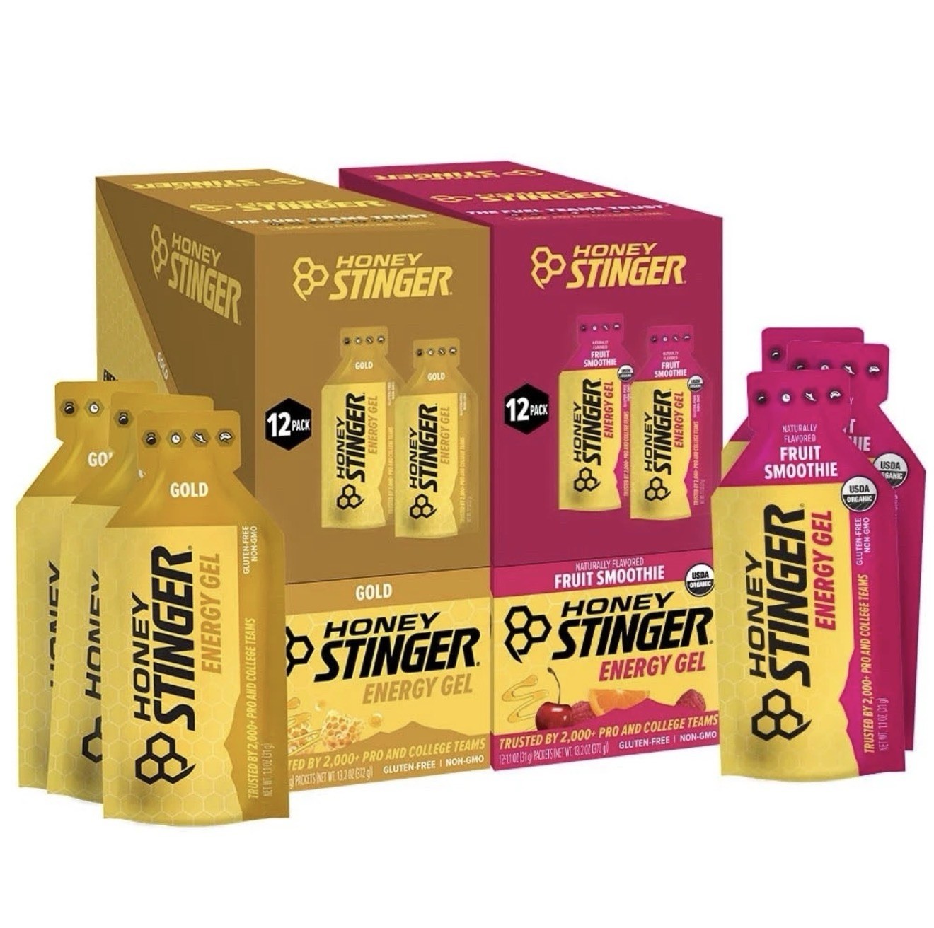 Honey Stinger Energy Gel Variety Pack 12 Packs Each of 1.1 Ounce (Pack 24)