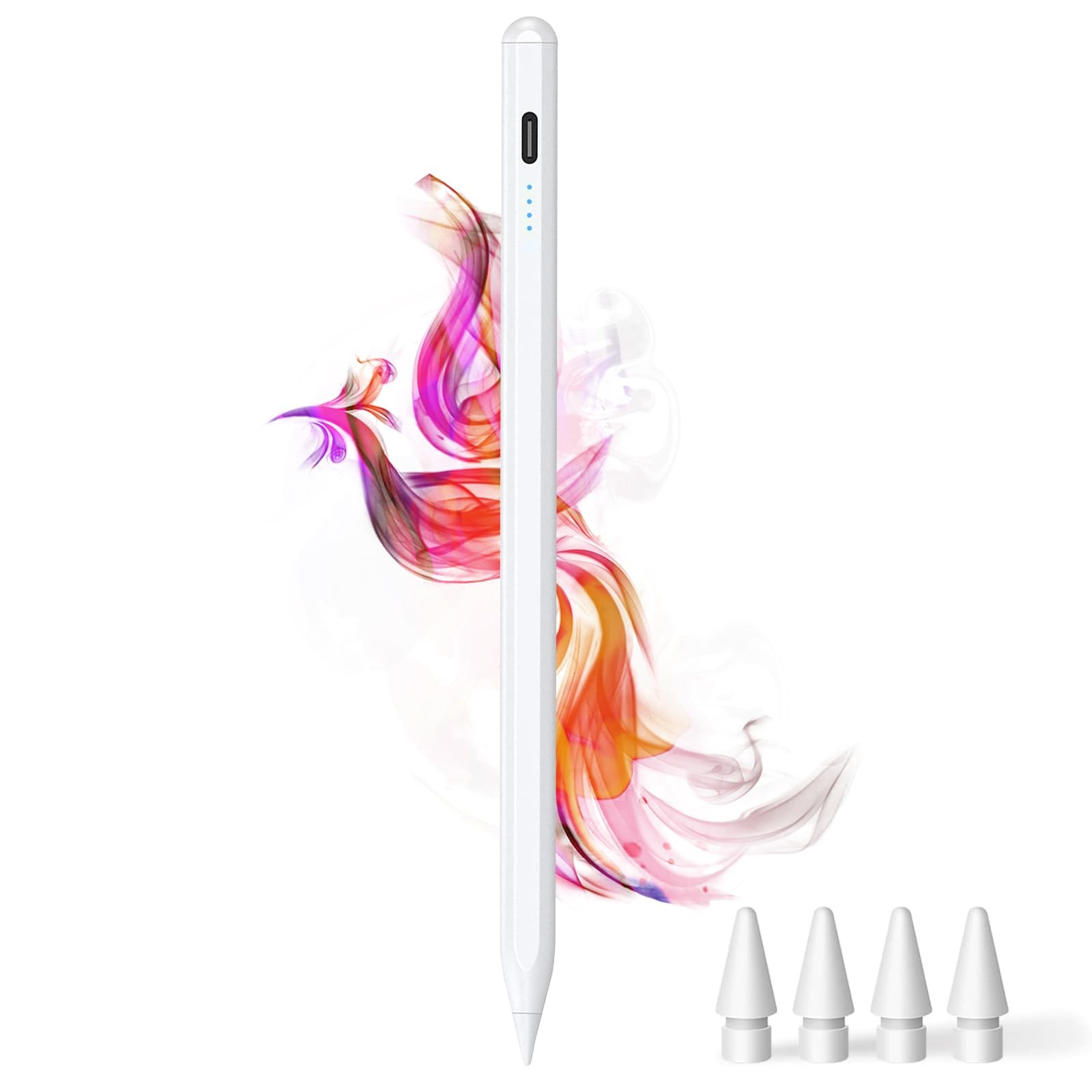 Stylus Pen for iPad 10th&11th(A16) - Type-c Charging Pencil ipad White