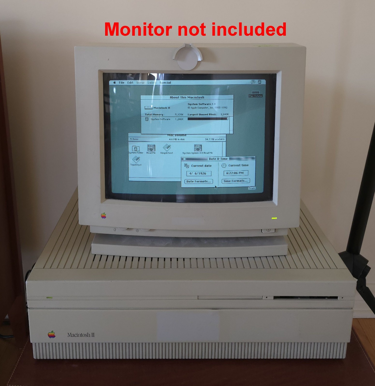 Macintosh II 2 M5000 computer Restored/ Recapped/Serviced /Tested/Working Apple
