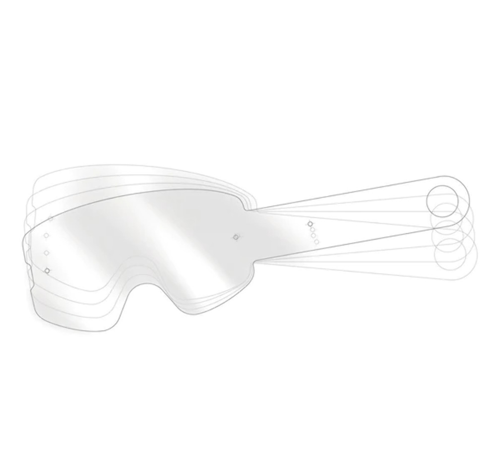 [6 PACK] Kingpin Sinister X6 Goggle Tear-Off Lens F02004700-000-999