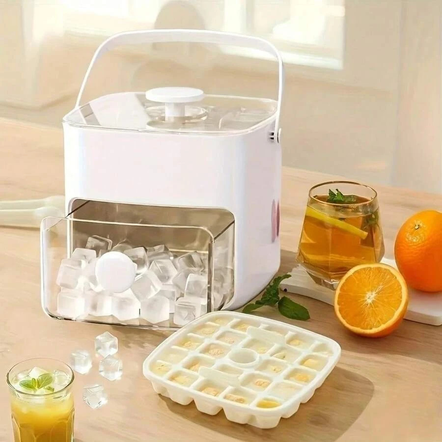 48 Grid Ice Cube Tray Press Type Large Capacity Ice Maker Box Portable For Home