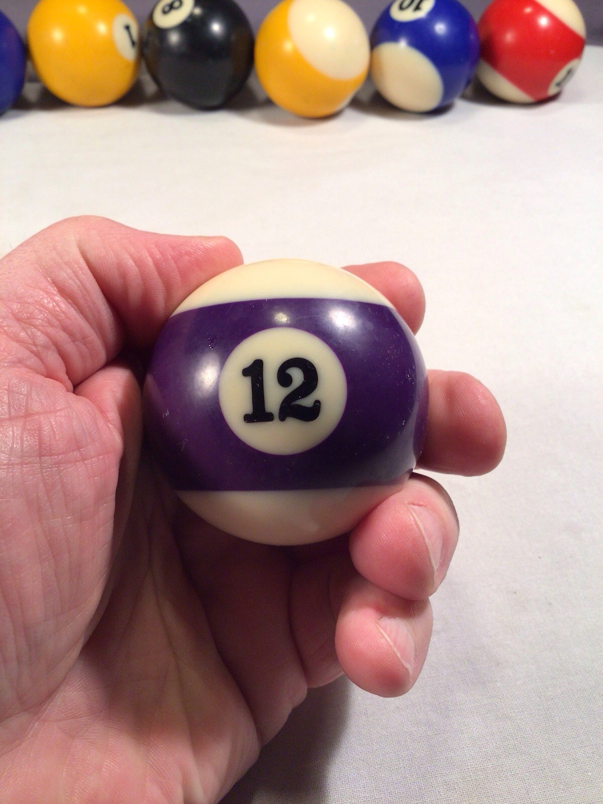 Vintage #12 Ball Replacement 12 Billiard Pool Solid!