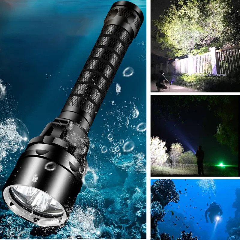 290000lm 5* LED Diving Flashlight Torch Scuba UnderWater Lantern Light