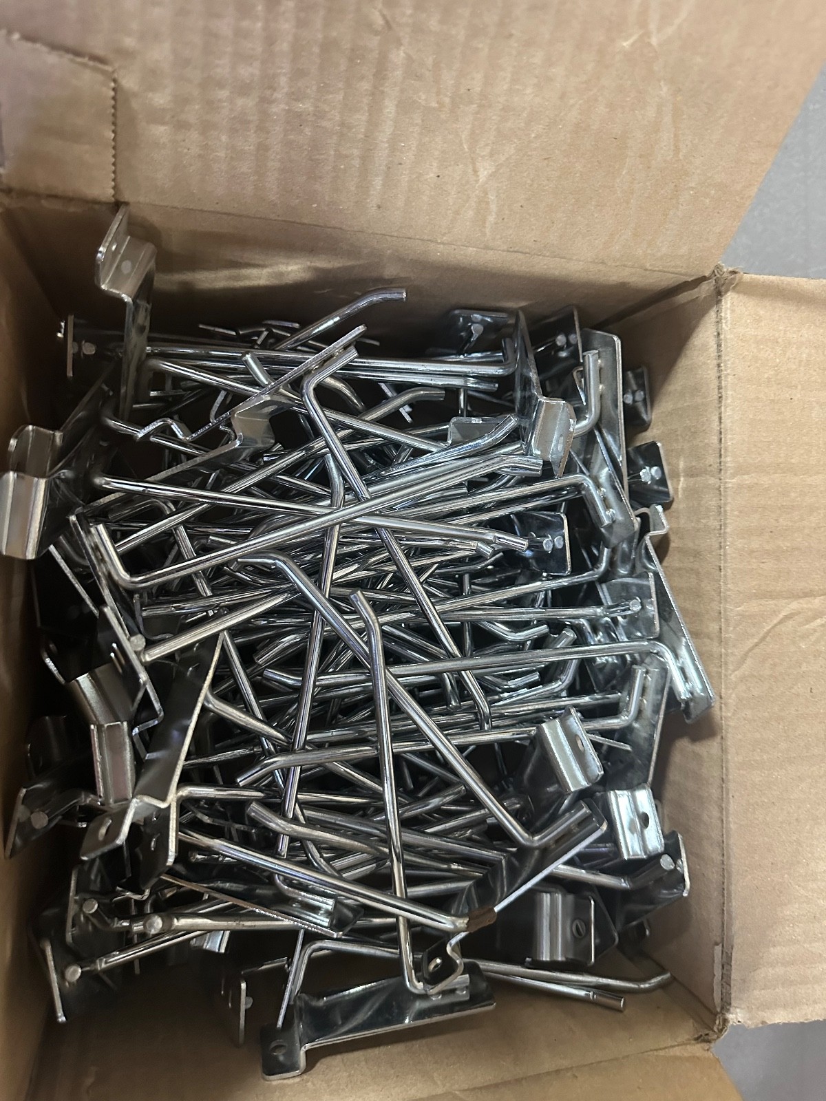 Used Chrome 6" Slat Wall Hooks Great Condition (LOT of 97)