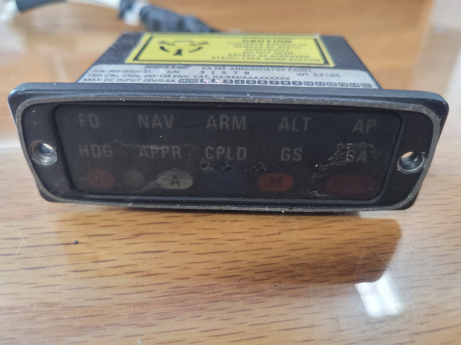 King Radio KA-285 Annunciator Panel Indicator 065-0032-01