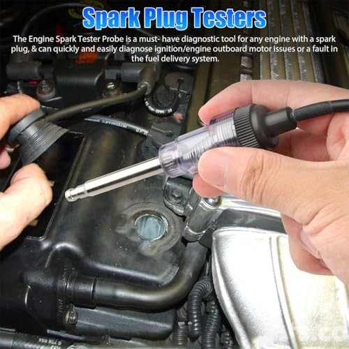 2PCS Car Inline Spark Plug Tester, Straight Boot Ignition Coil Armature 2pcs