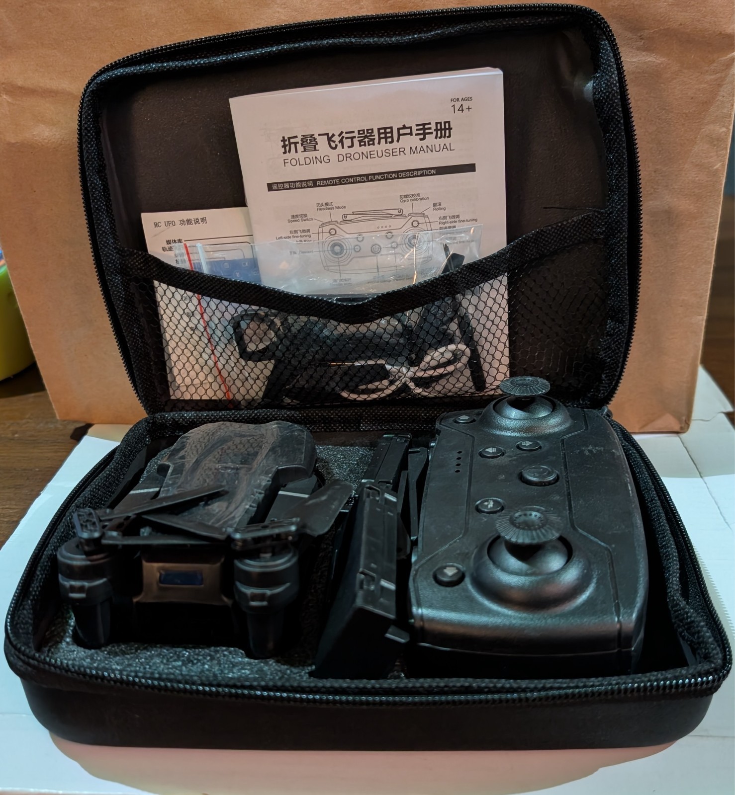 Pro Black RC Foldable Quadcopter Drone
