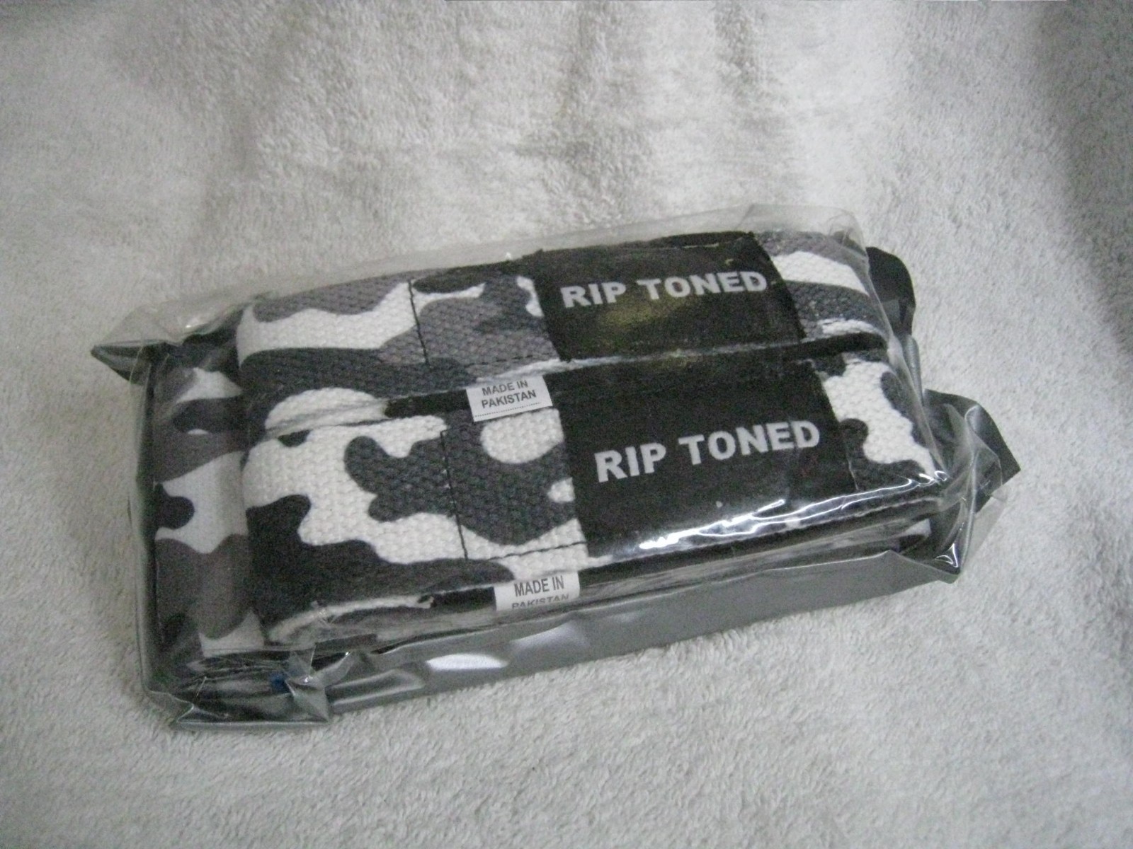 Rip Toned 18" wrist wraps + lifting straps (2 pairs) NEW Powerlifting CAMO