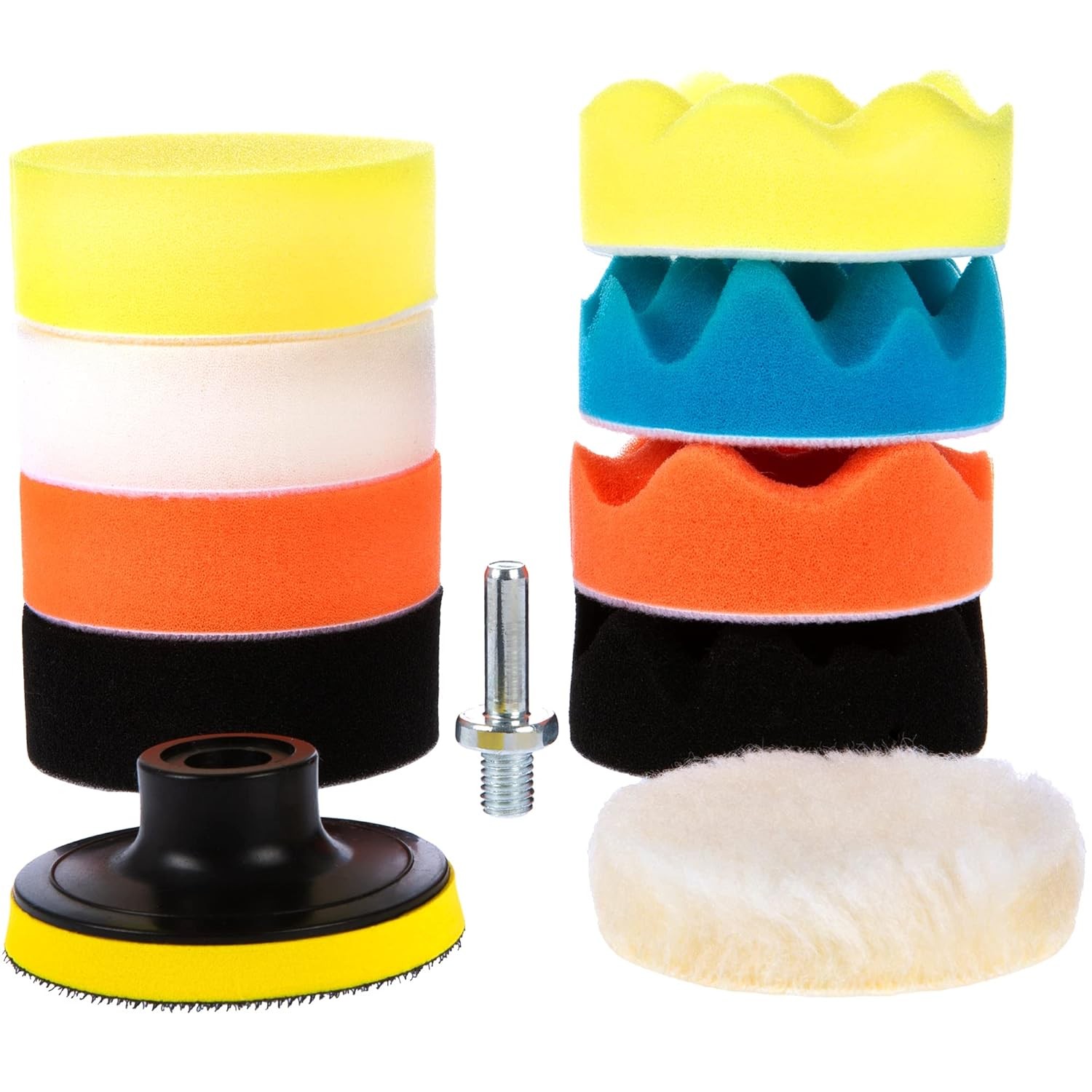 CANOPUS Car Polishers and Buffers Kit, 11-PCs Polishing Pad 3-in...