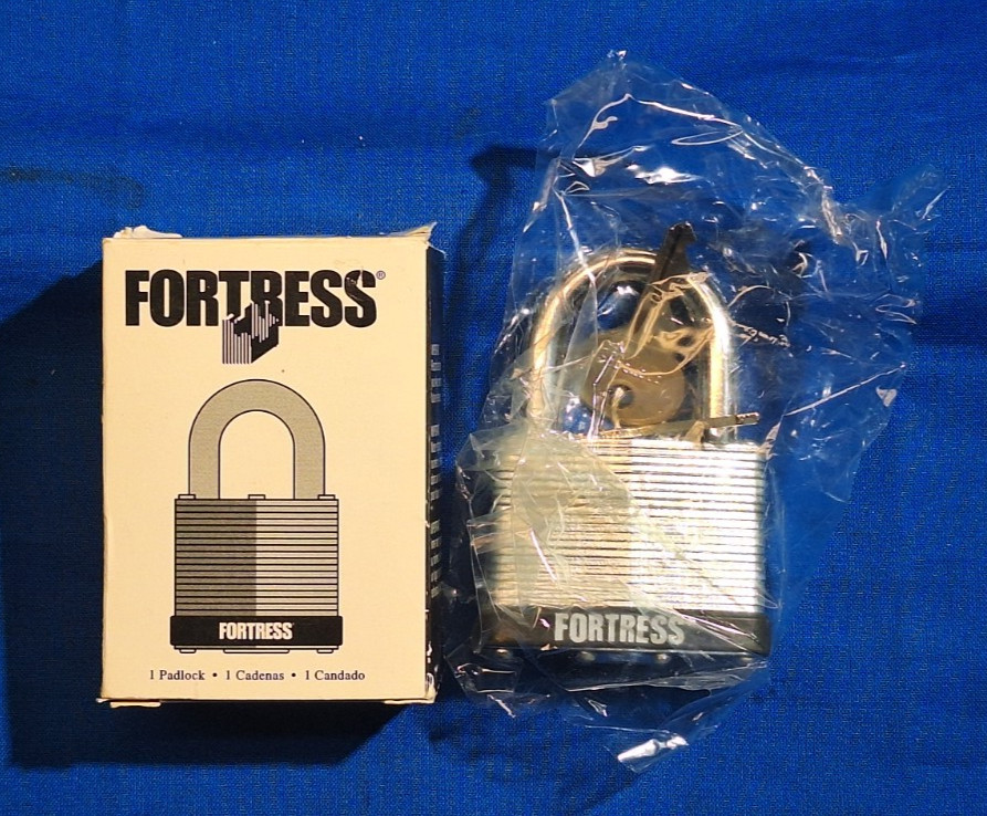 Master Lock Fortress padlock 1xru1 Padlock: 1 1/4 in Vertical Shackle Clearance,