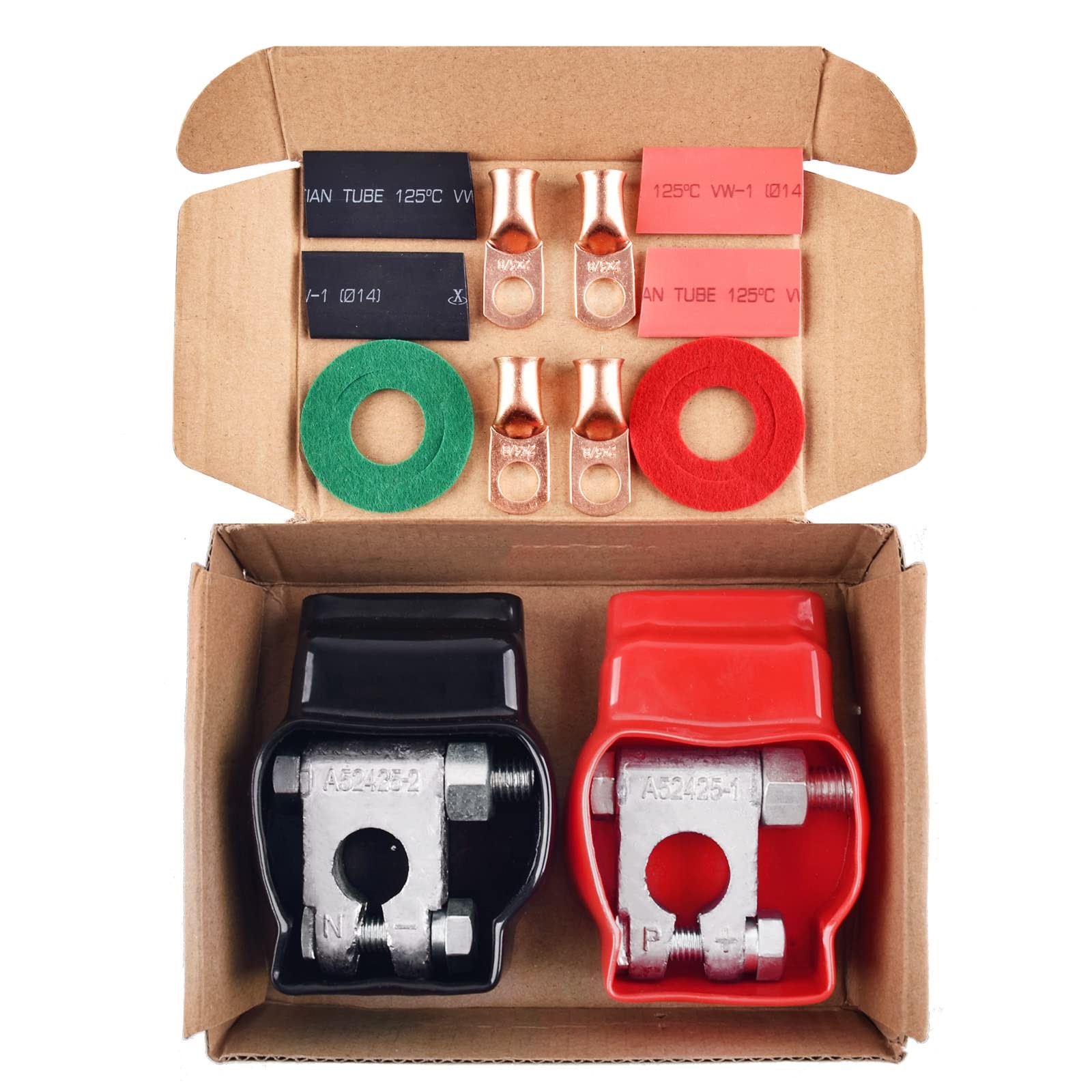 Battery Terminal Connectors, Military Spec Positive Negative Heavy Duty Auto ...