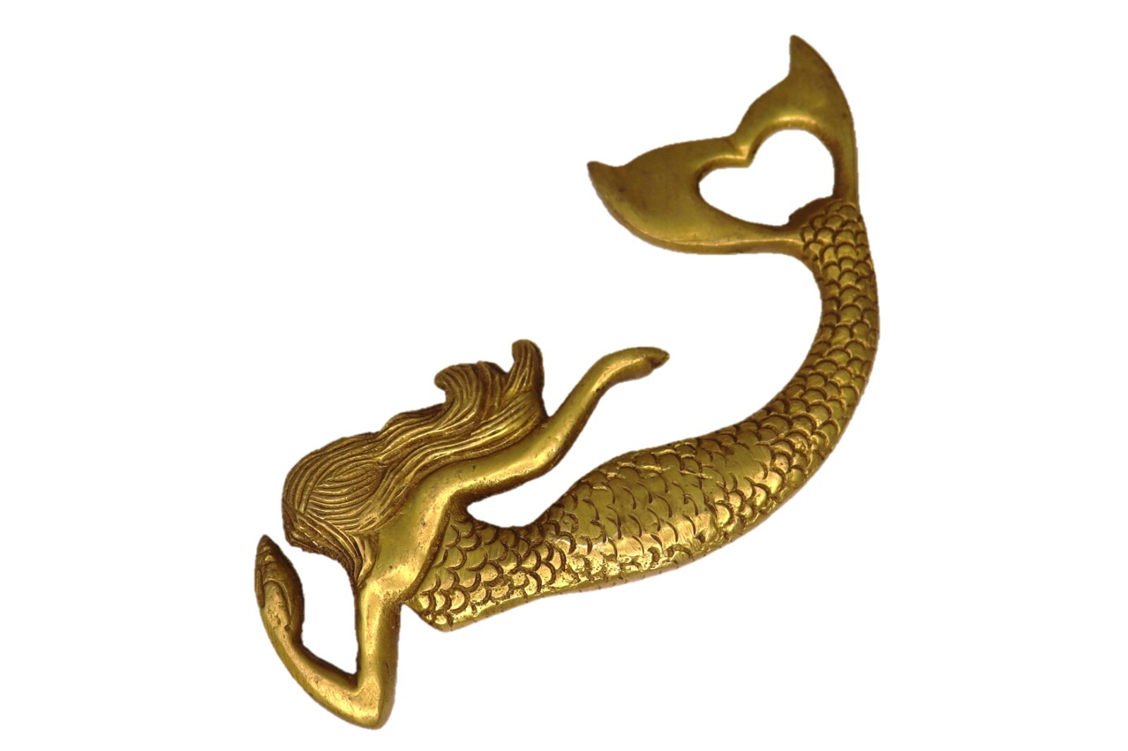 Mermaid Lady Shape Vintage Repro Handmade Solid Brass Handheld Bottle Opener
