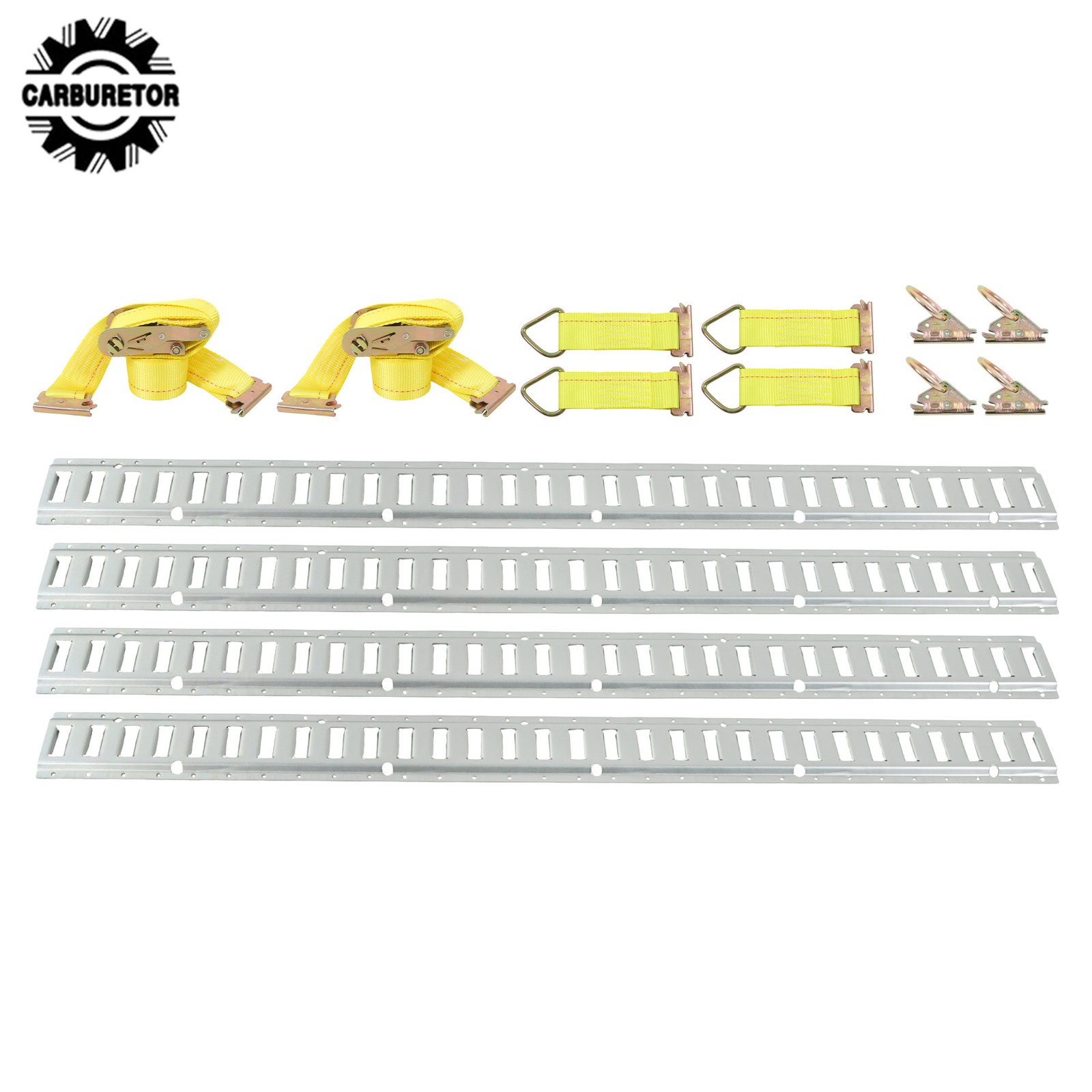14 Pack 60" E Track Rail System With Accessories For Trucks Garages Trailers