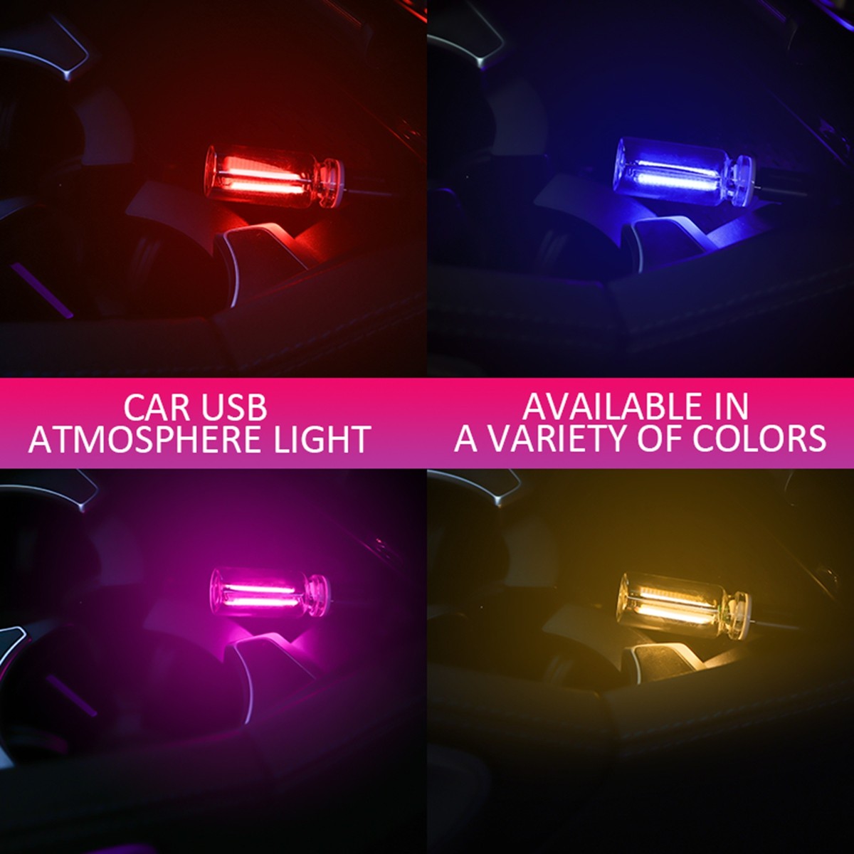 1PCS Purple Touch Control Car USB LED Light Atmosphere Night Light Dimmable New