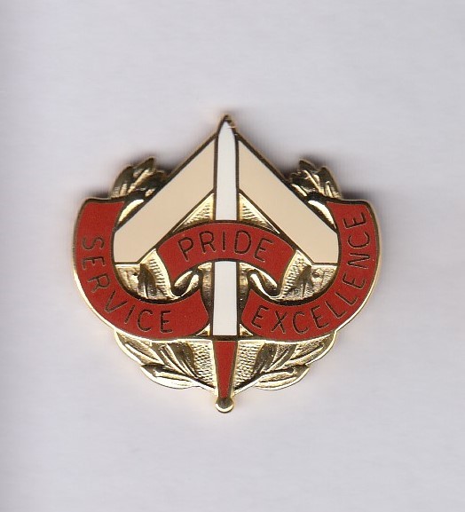 US Army 233rd Support Bn Quartermaster QM Supply crest DUI badge V-21