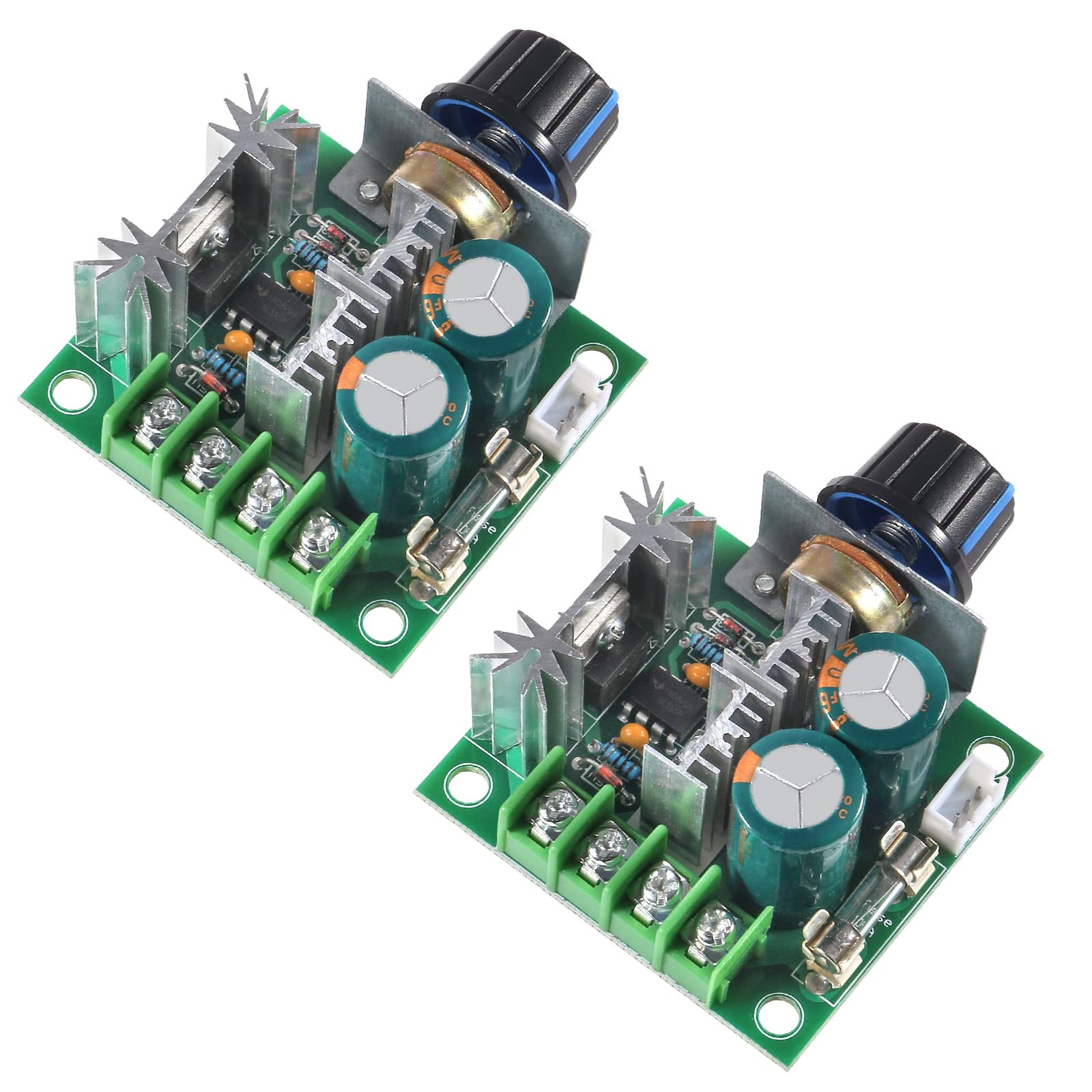 2pcs 12V40V 10A PWM DC Motor Speed Control Switch Controller Voltage Regulato...