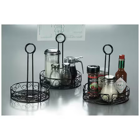 American Metalcraft Wbcc6 Condiment Rack, Black, 6 1/4 X 9 In.