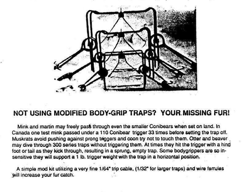 Body Grip Trigger Wire Kit 110 /120 Modifies 24 Traps Trapping Supplies