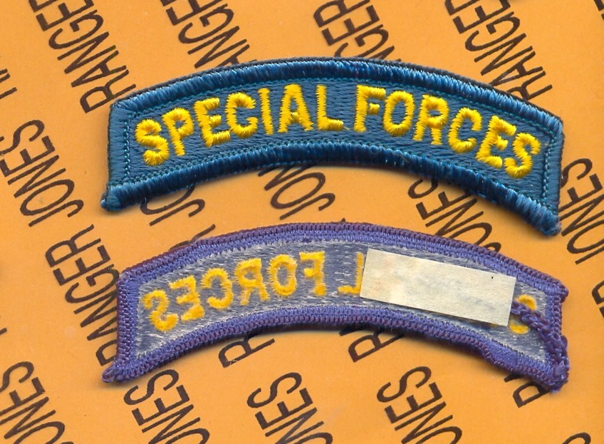 USA SPECIAL FORCES dress uniform sew on LONG tab 3" patch m/e