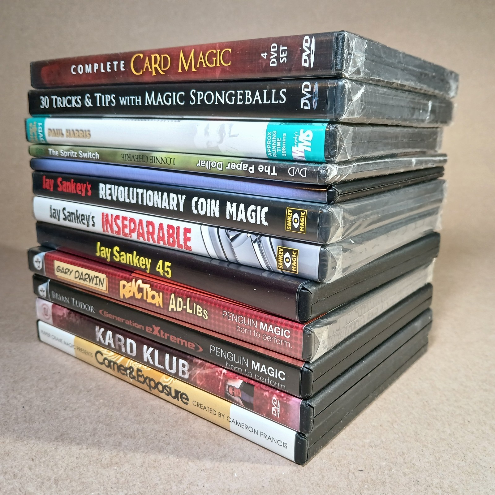 Magic DVD Lot of 12 Jay Sankey Eddy Ray Gerry Griffin *Most Are New & Sealed