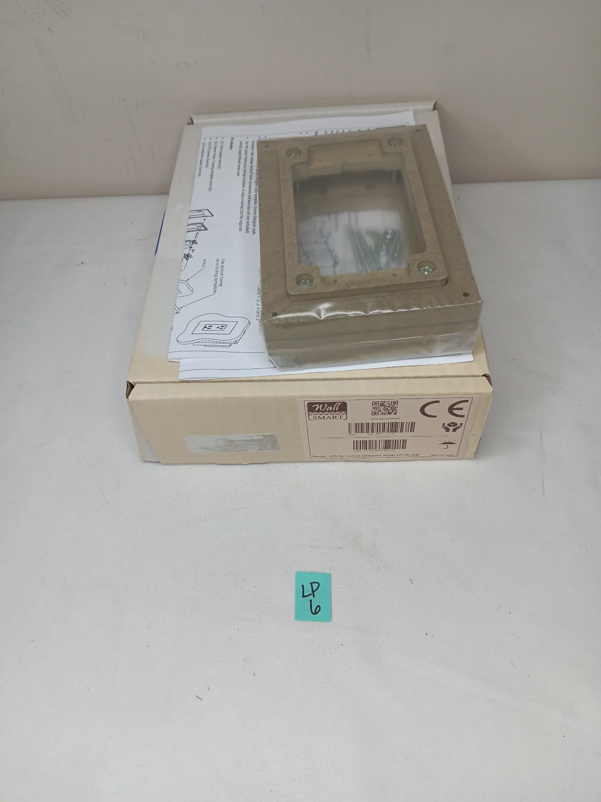 10-01-174 Wall Smart for Lutron Designer Style 1G BK-INST