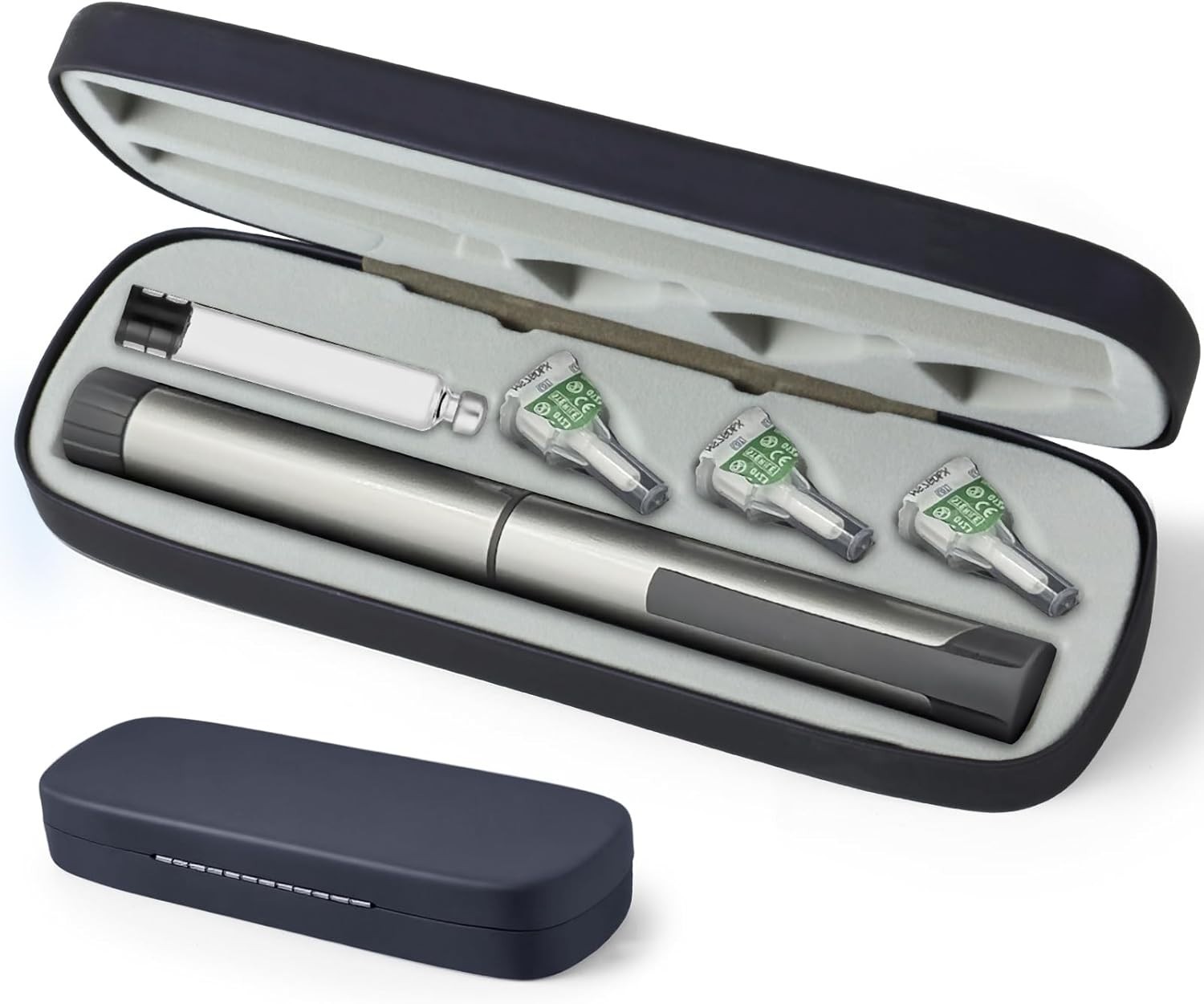 YCQDDA Insulin Pen Travel Case for 1 Pen, 3 Needles & 1 Small, Black