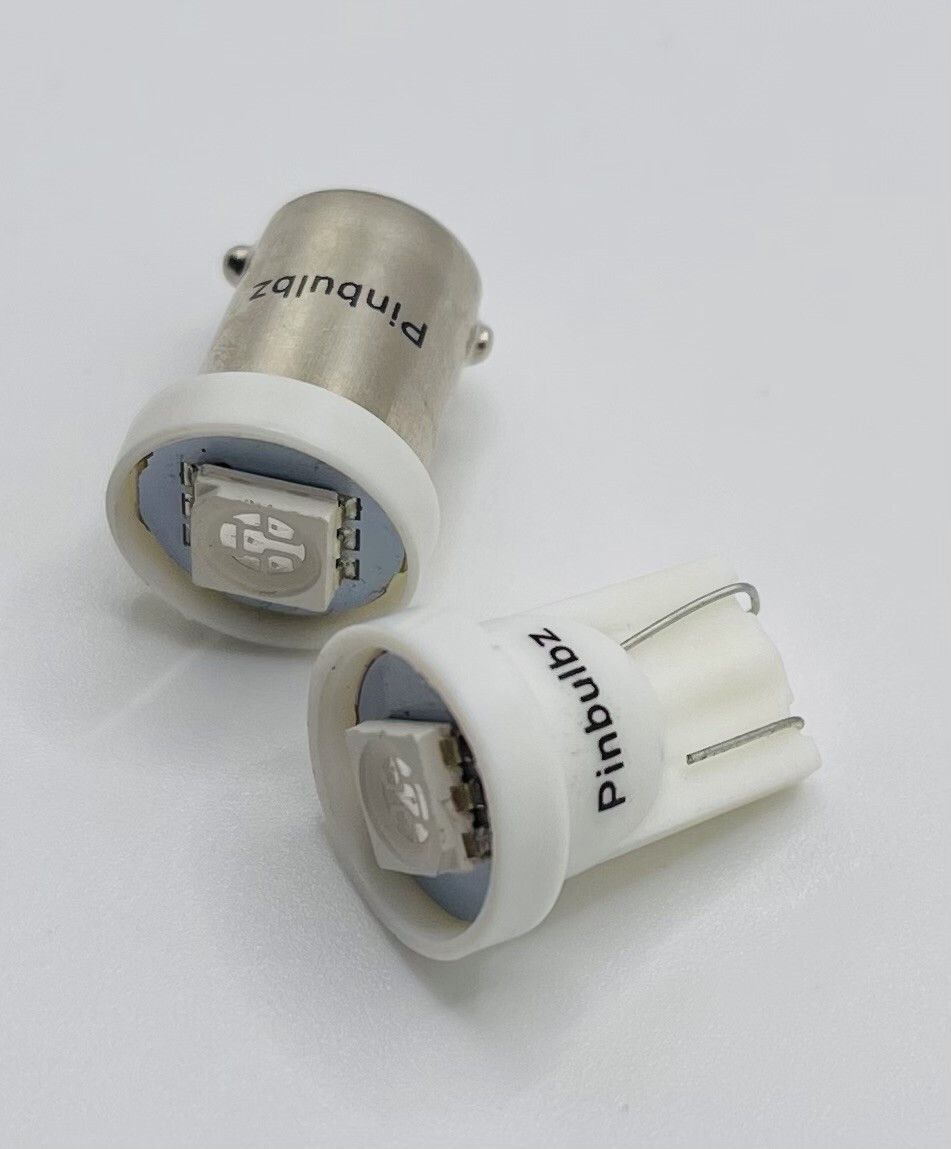 Pinball LED "UV" BULBS 25pcs #555 LED 6.3v wedge base