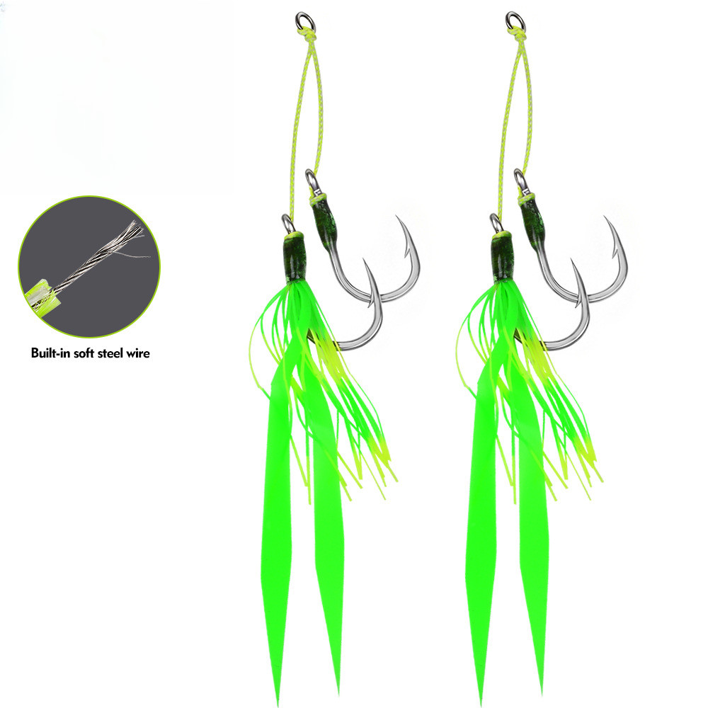 Stainless Steel For Boat Fishing Hooks with UV Protection and Barbed Tips