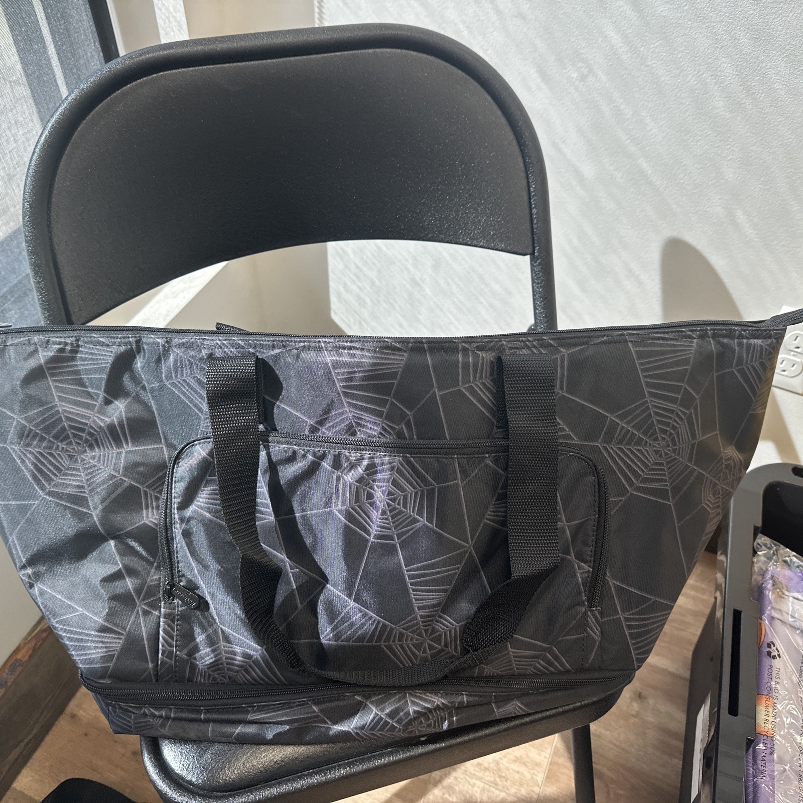 Thirty One 31 - Take and Bake Cooler  - Black Spiderwebs - NWT Halloween
