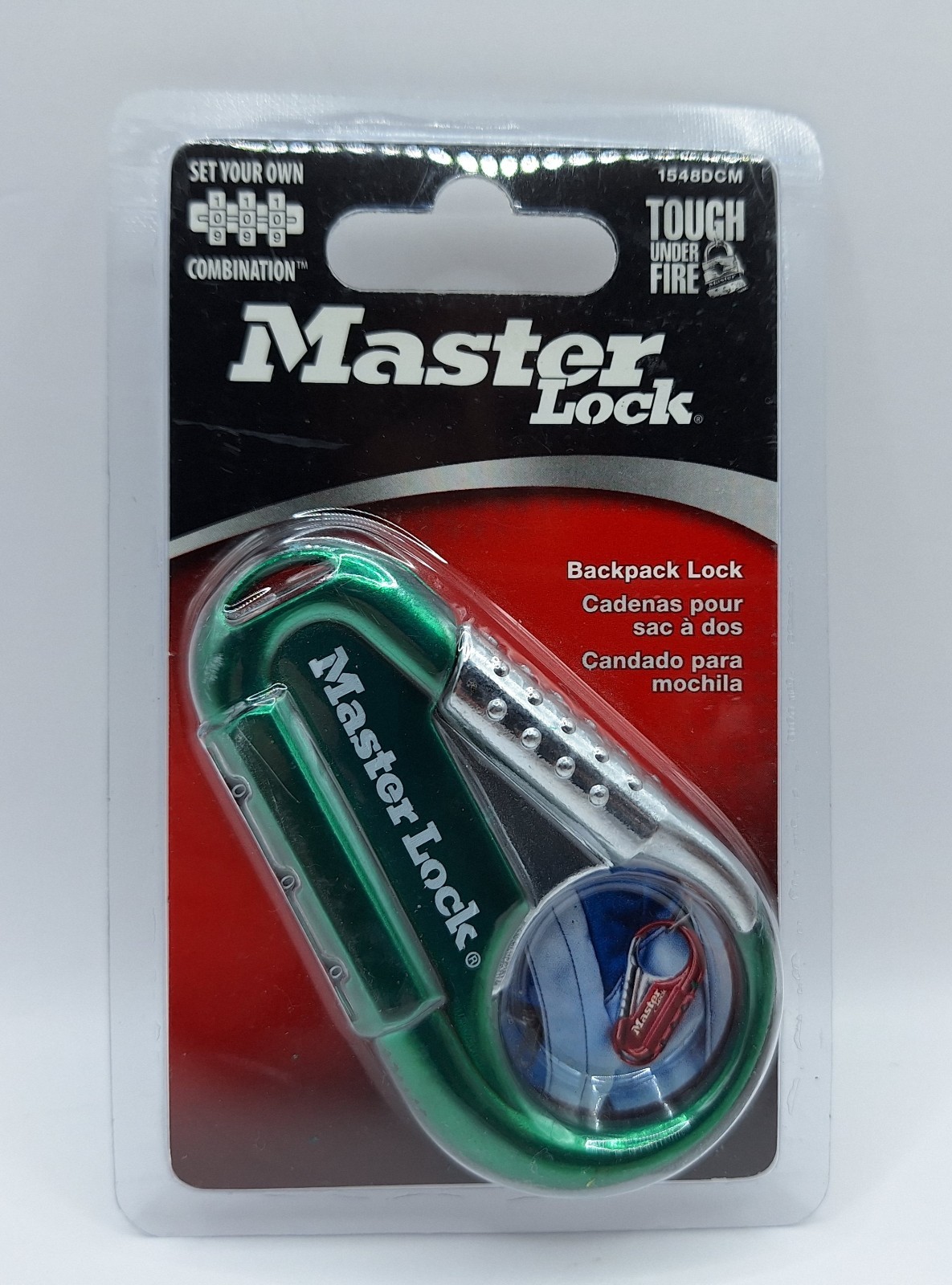 Master Lock Set Your Own Combination Backpack Sports Padlock 1548DCM GREEN - NEW