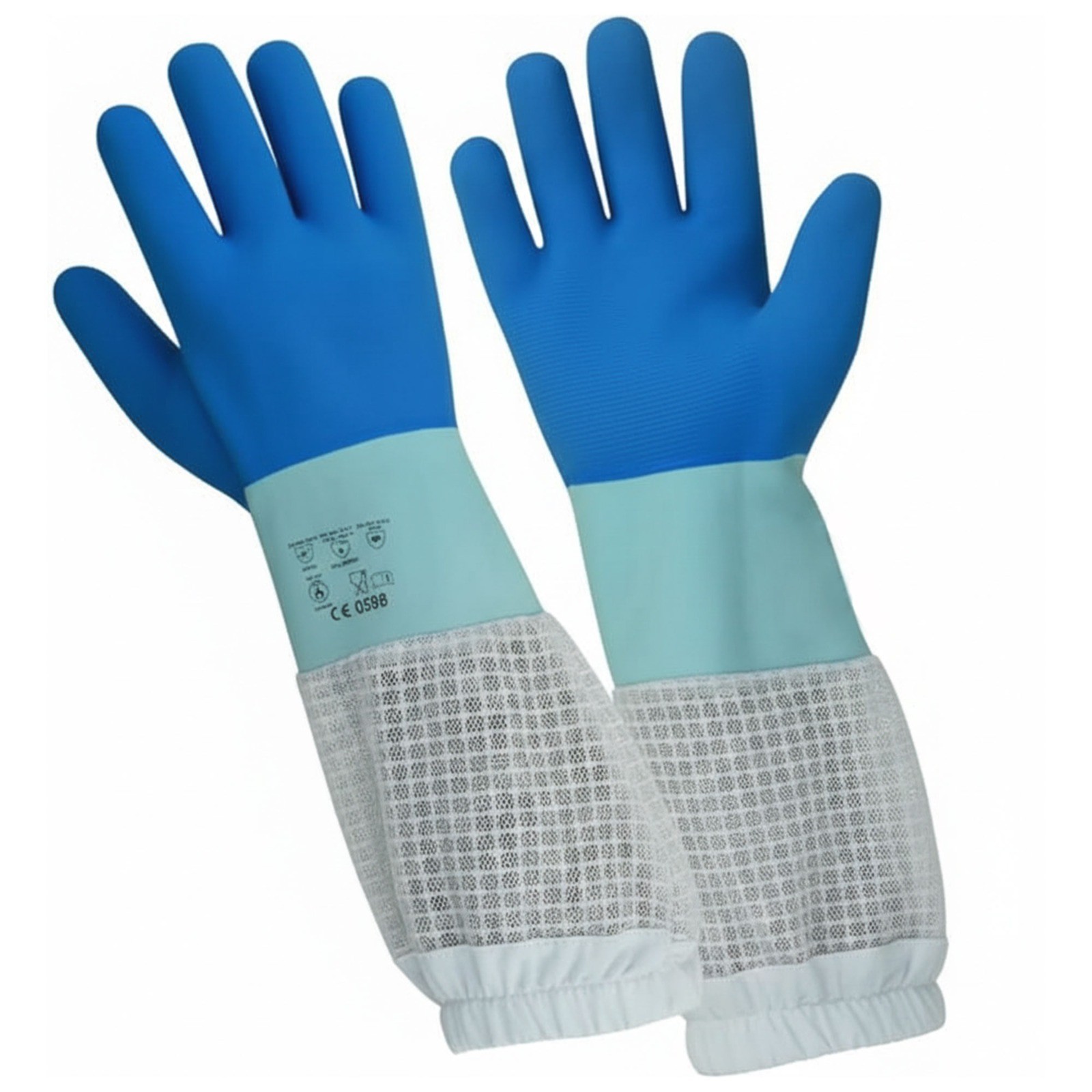 OZ ARMOUR Rubber Gloves with Three-Layer Mesh Ventilation