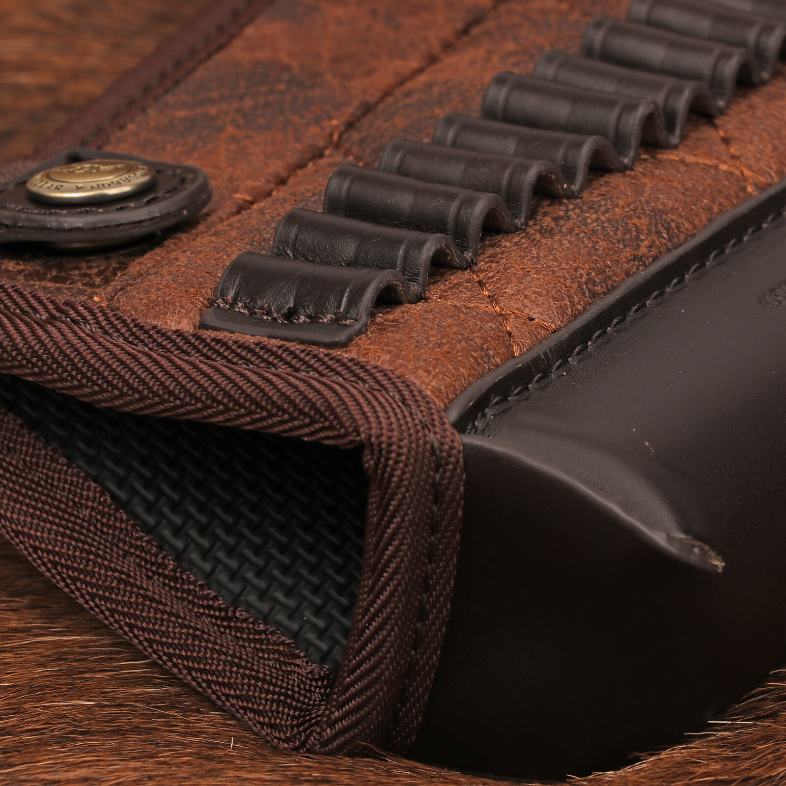 Tourbon Cheek Rest Comb Riser .22LR Cal Rifle Ammo Holder Padded PU& Leather US
