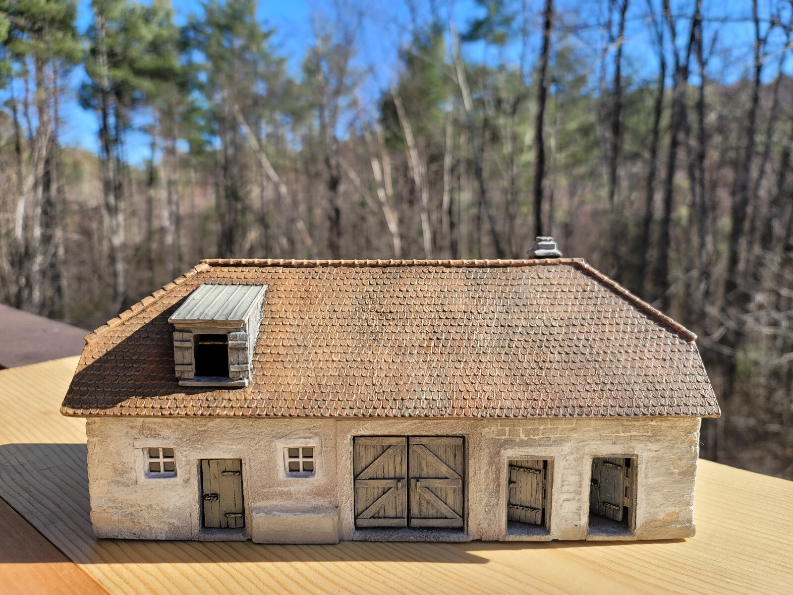 Scratch built 28mm Village Stable House diorama Chris the Model Maker Riordan