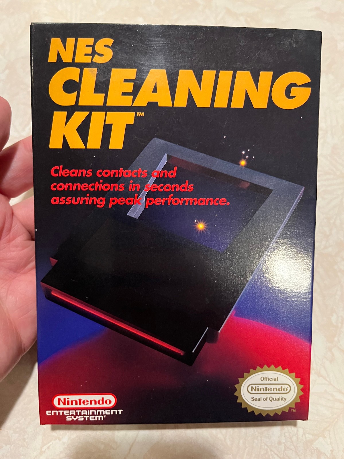 Nintendo NES Cleaning Kit w/ Box, Inserts, Cleaning Pads
