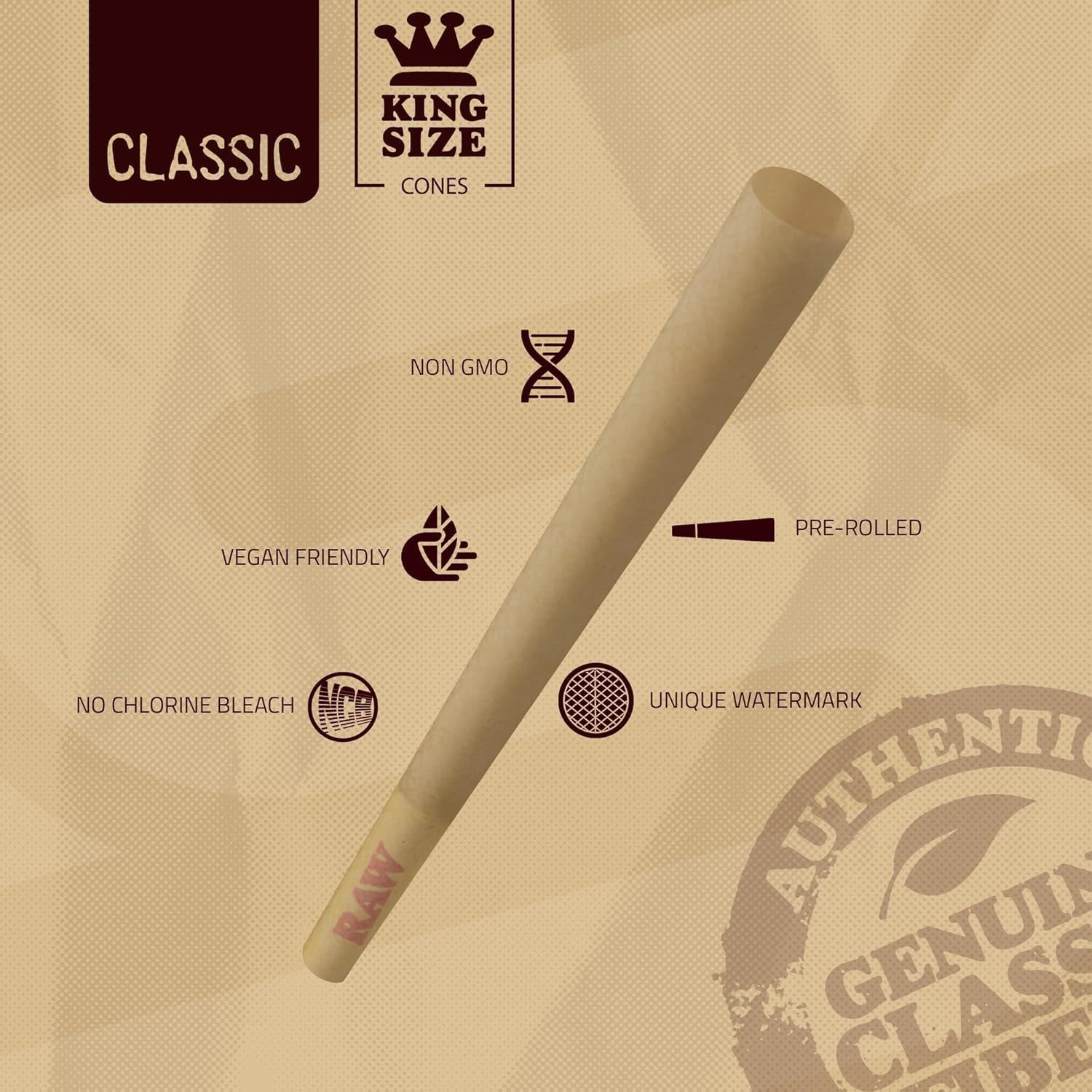 RAW King Size Case Holder Bundle | 50 RAW Pre-Rolled Cones & Three Tree Case