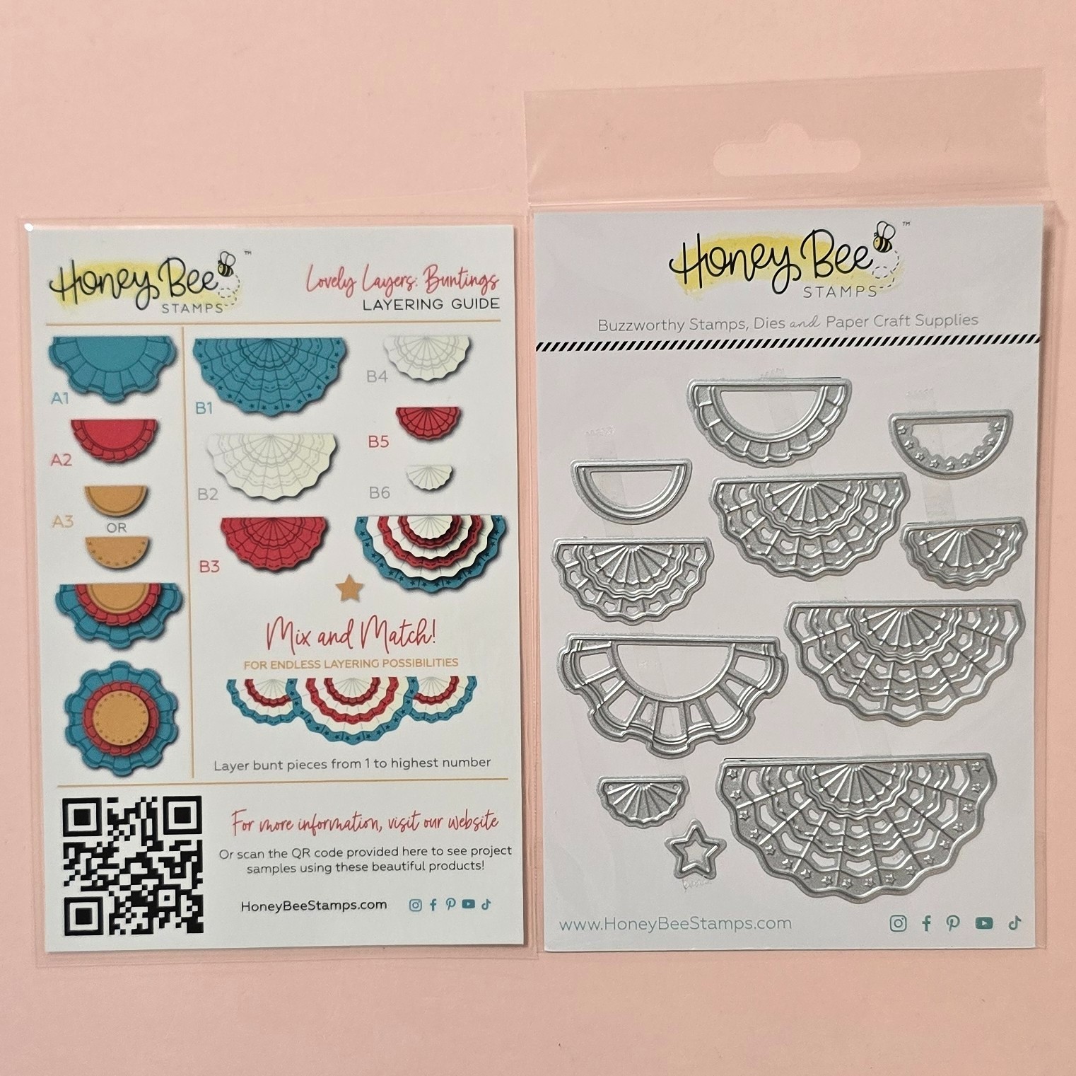 Honey Bee Stamps BUNTING LOVELY LAYERS Cutting Dies