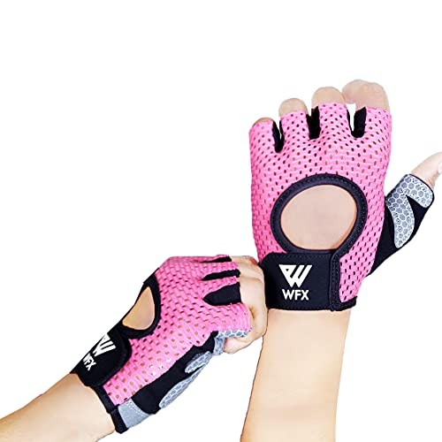 Weight Lifting Gloves for Men Women Gym Large Pink Without Wrist Support
