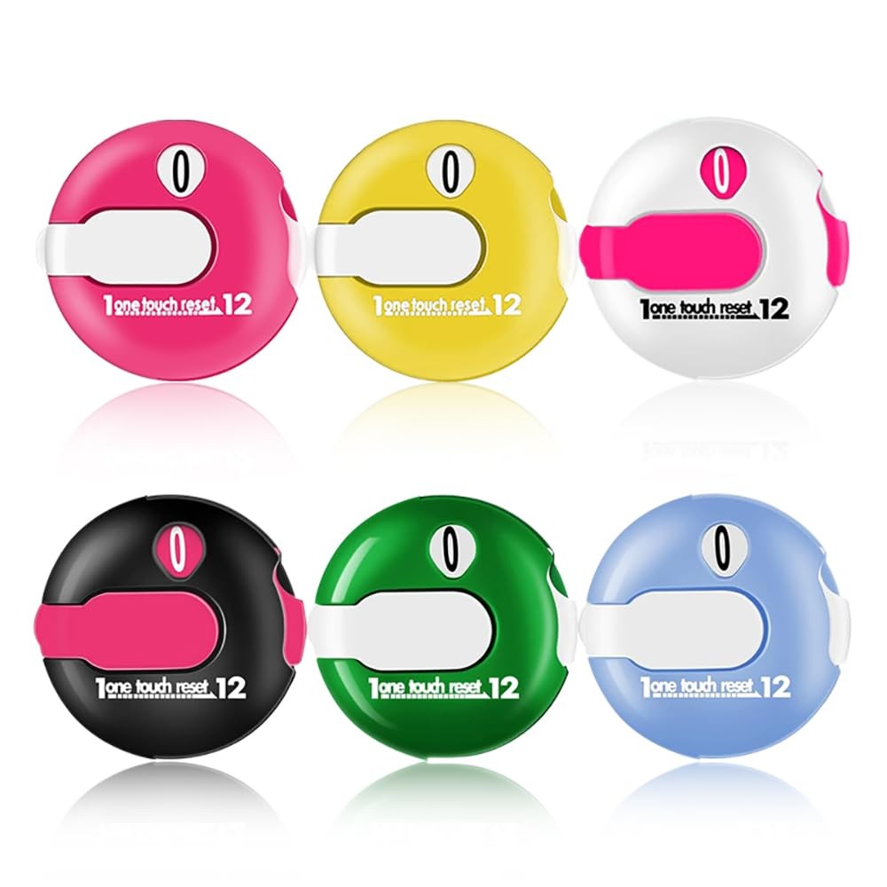 Golf Score Counter Compact Golf Score Tracker Set of 4 Multi-Colored Mini Stroke