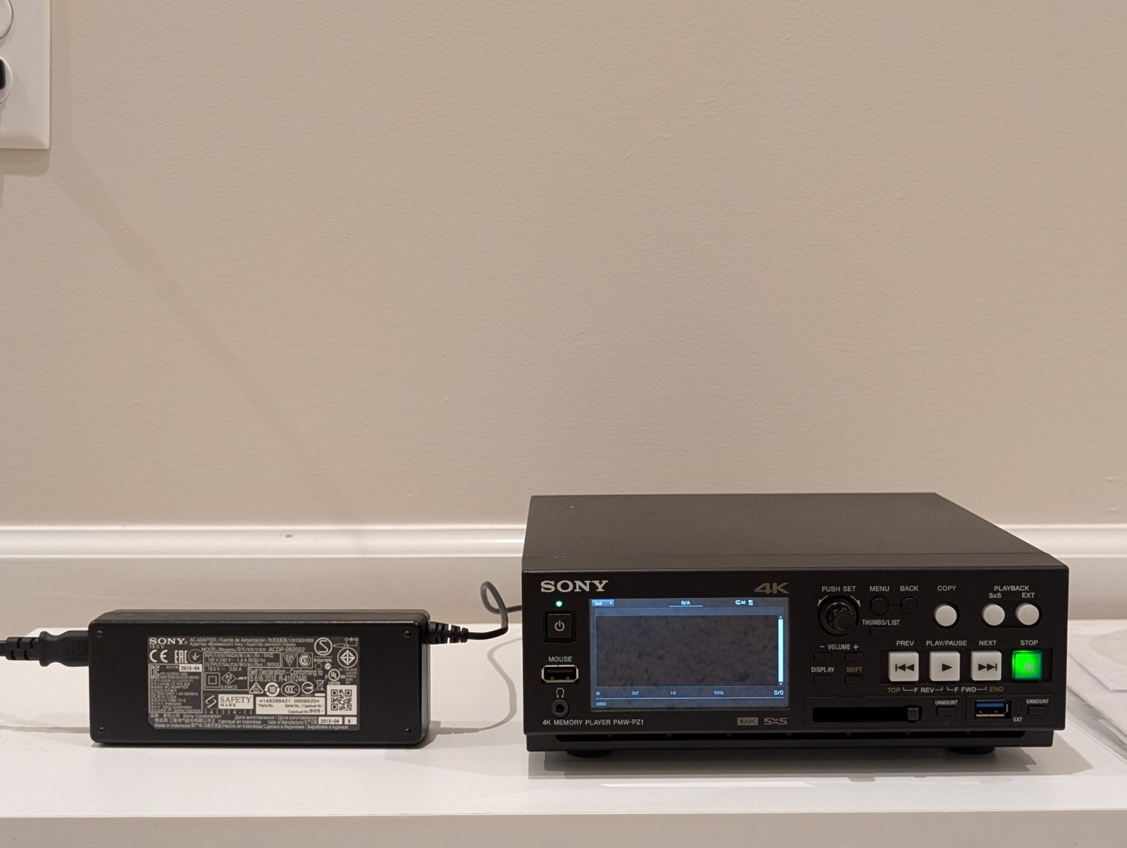 Sony PMW-PZ1 4K SxS Memory Player. Used, good cond. Carry case, (2)SxS included.