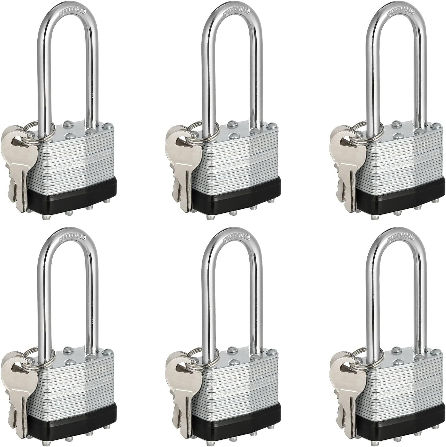 Keyed Alike Padlocks Laminated Heavy Duty Padlocks Keyed Alike Set of 6 Key Lock