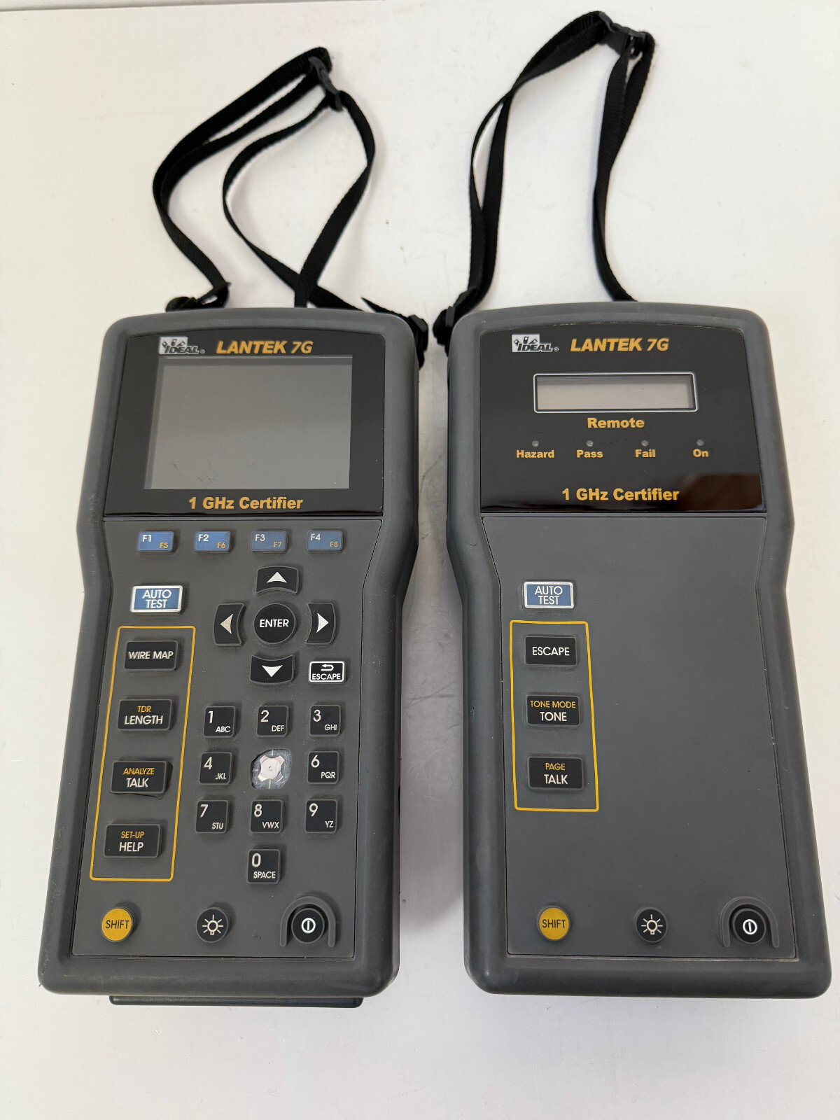 IDEAL LANTEK 7G 1GHZ CABLE CERTIFIER AND REMOTE *AS-IS FOR PARTS OR REPAIR*