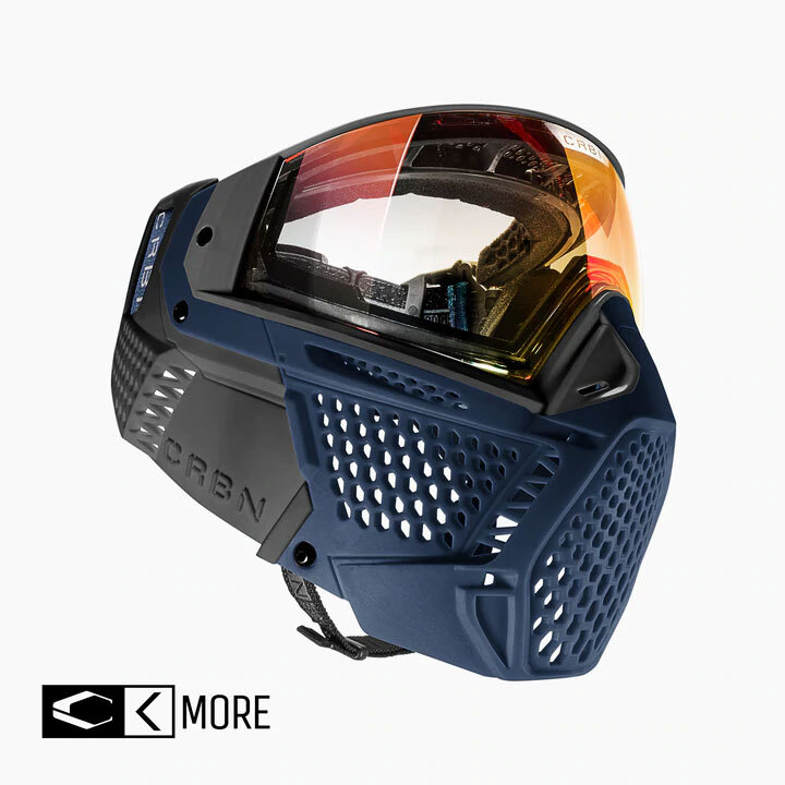 CRBN Carbon Paintball Zero SLD Series Goggle Mask - More Coverage - Royal