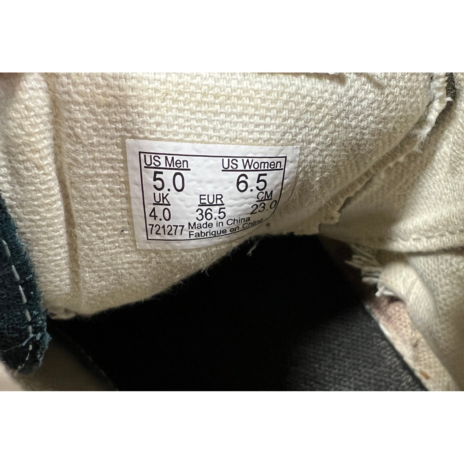 Vans Sk8-Hi High Top Skate Shoes Black White Canvas Suede Classic 5 Men 6.5 W