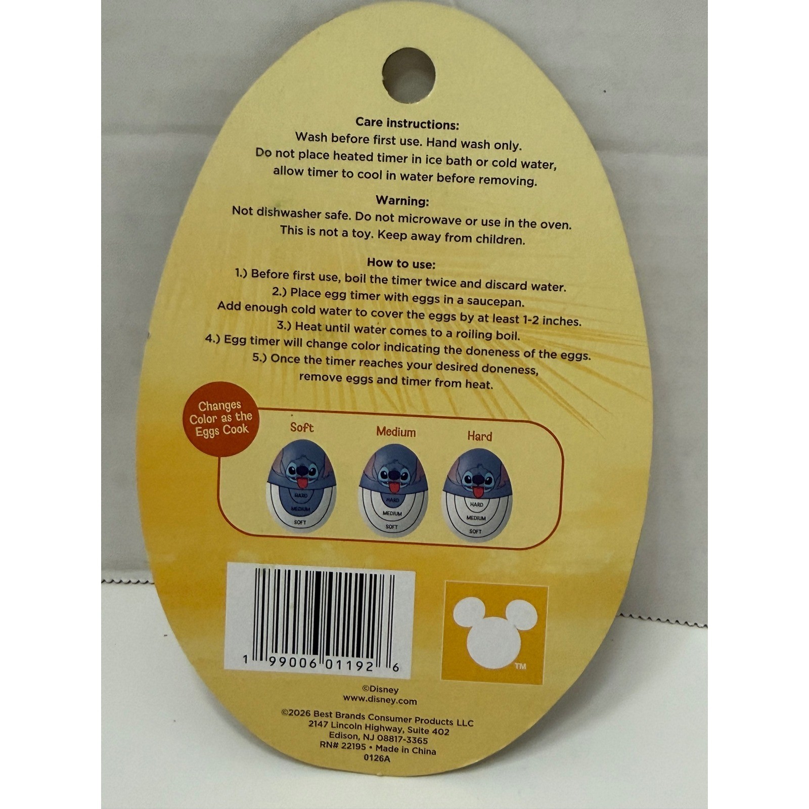 Disney Lilo & Stitch Egg Timer Color Changing Kitchen Gadget Blue New
